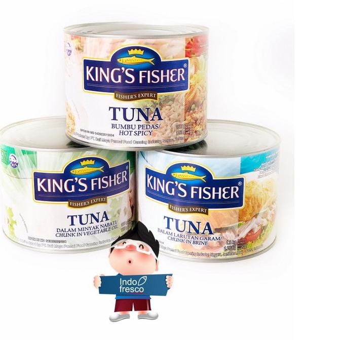 

Stok terbaru King's Fisher Tuna In Canned- Daging Tuna Kaleng 1800g 