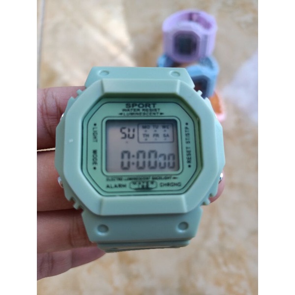 Jam Tangan Wanita Digital Sport Rubber 176 w