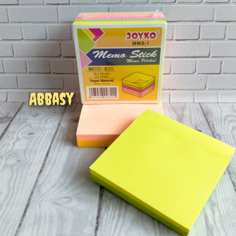 

Memo Stik Tempel joyko mms-1 kertas stiky notes note warna