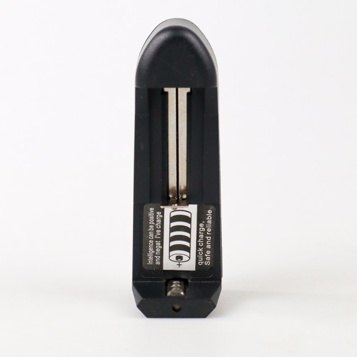 Cell Charger 18650 (Spring Strip Slot) - A-CC-01 - Black