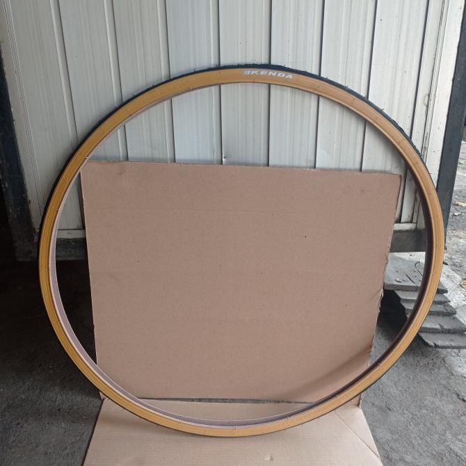 ban luar sepeda 700c 700 x 25/25c 700x25 700x25c kenda gum tan wall