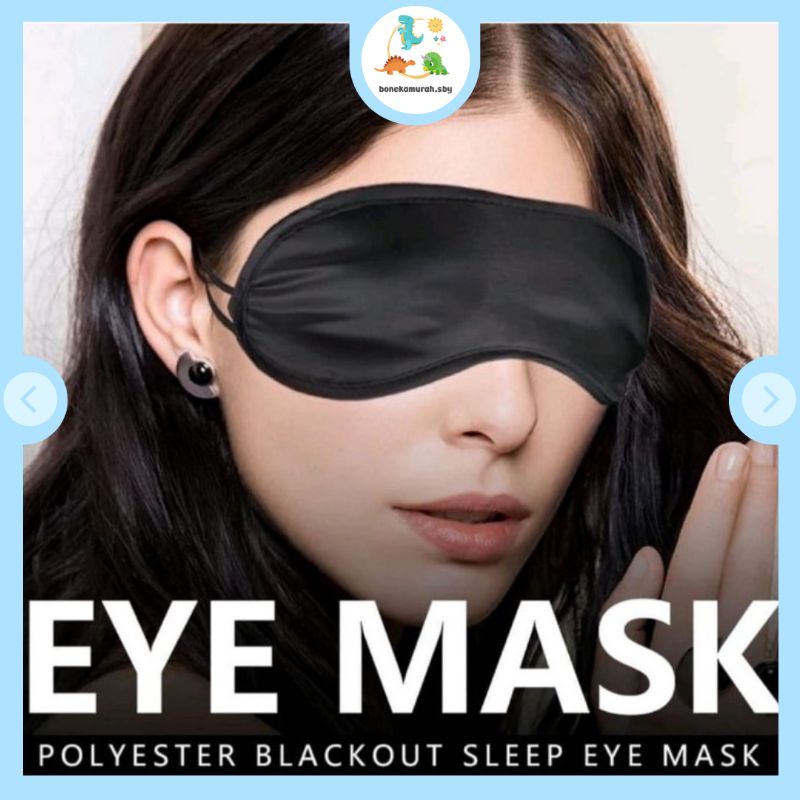 FULL HITAM Penutup Mata Tidur Kacamata Mata Polos Murah