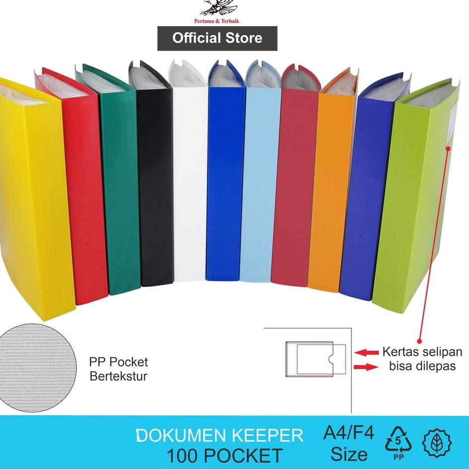 

Delivery Dokumen Keeper / Clear Holder / Document Keeper / Display Book EAGLE A4 / F4 100 Pocket Kejar Obral