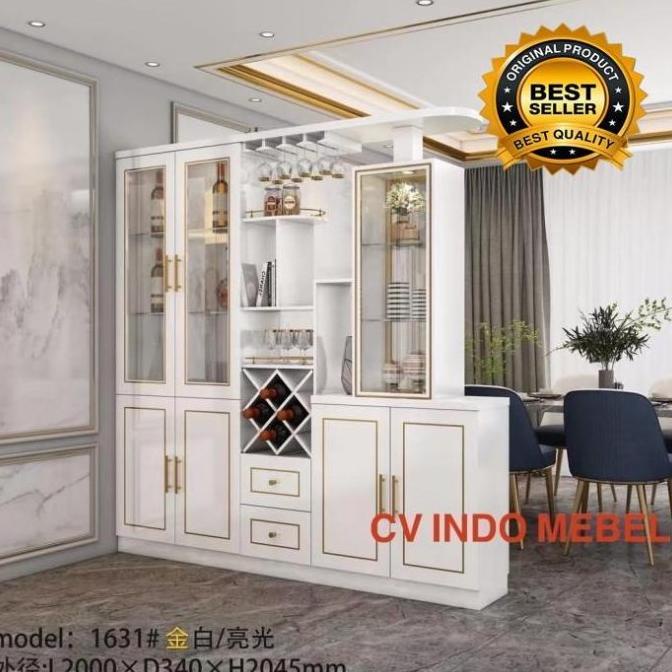 Pembatas Ruangan Buffet Partisi Lemari Penyekat Impor Ready Makassar