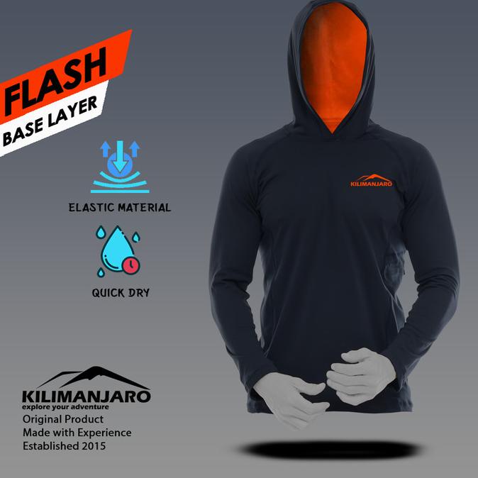 KILIMANJARO FLASH - Base Layer hoodie - Baselayer Kilimanjaro Flash