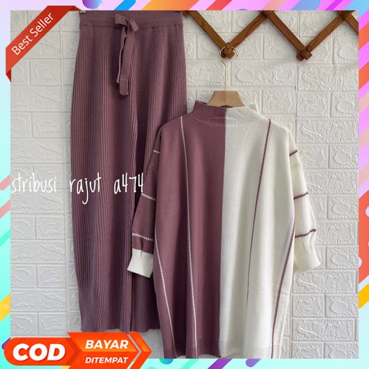 Terbaru!!!! One Set Fawnia Cardi Kekinian / Setelan Wanita Muslim / Pakaian Wanita Terbaru / Set Baj