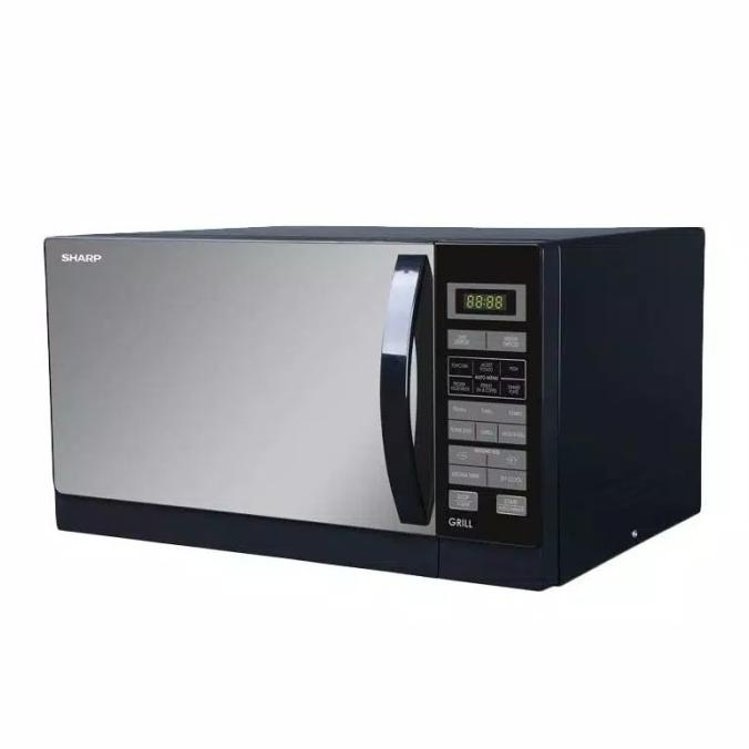 microwave sharp r728 with grill low watt warna hitam
