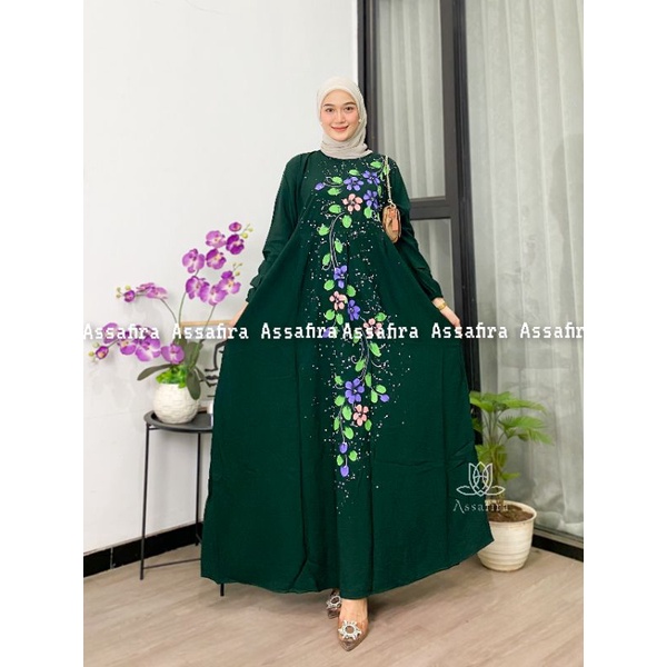 GAMIS TWILL LUKIS PREMIUM TERBARU DAN TERLARIS DRESS WANITA MUSLIM