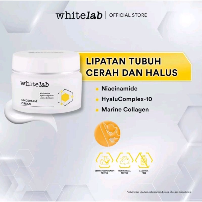 Whitelab Underarm Cream 20ml Krim Pencerah Ketiak / Selangkangan / daerah lipatan lainnya