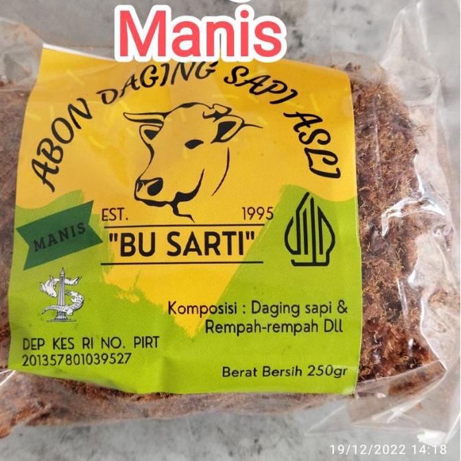 

COD ✅ Abon daging sapi asli Bu Sarti 250 gram