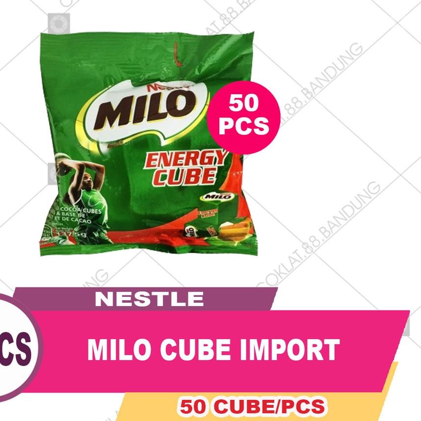 

COD ✔️ MILO CUBE 50 PCS MALAYSIA IMPORT ORIGINAL COKELAT, NESTLE MILO CUBE 50 PC ENERGY ACTIVE GO ISI 50 CIBES