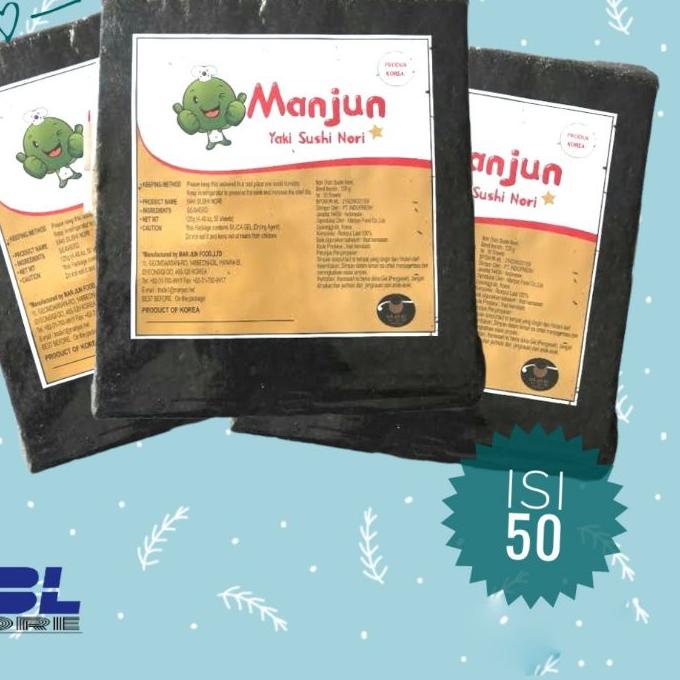 

Discount ✅⭐ Manjun Sushi Nori Rumput Laut Seaweed 50 Sheet