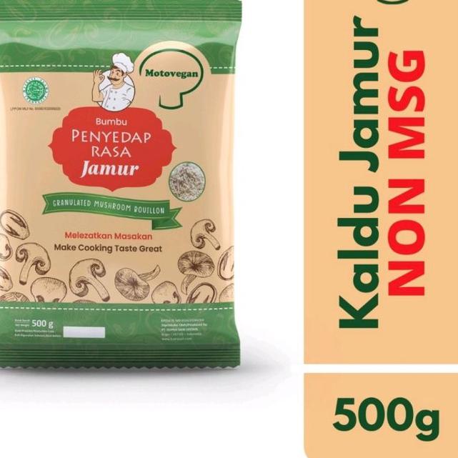 

Promo ⭐✔️ Moto vegan 500 gram kaldu jamur /penyedap rasa jamur motovegan non msg