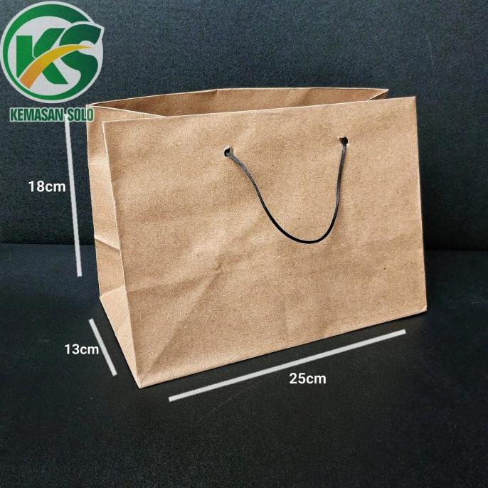 

{{{{{{] PAPER BAG TAS KERTAS KRAFT KANTONG BELANJA 13x18x25