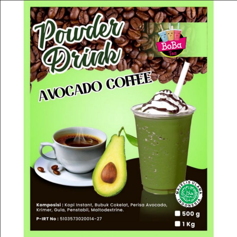 [1kg Reguler] Bubuk Minuman Rasa Avocado Coffe 1 KG