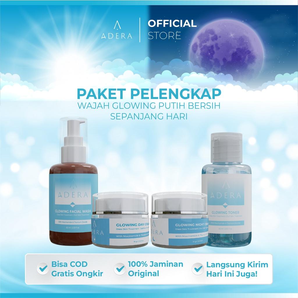ADERA CREAM FACIAL WASH TONER Wajah Glowing Atasi Jerawat Flek Hitam