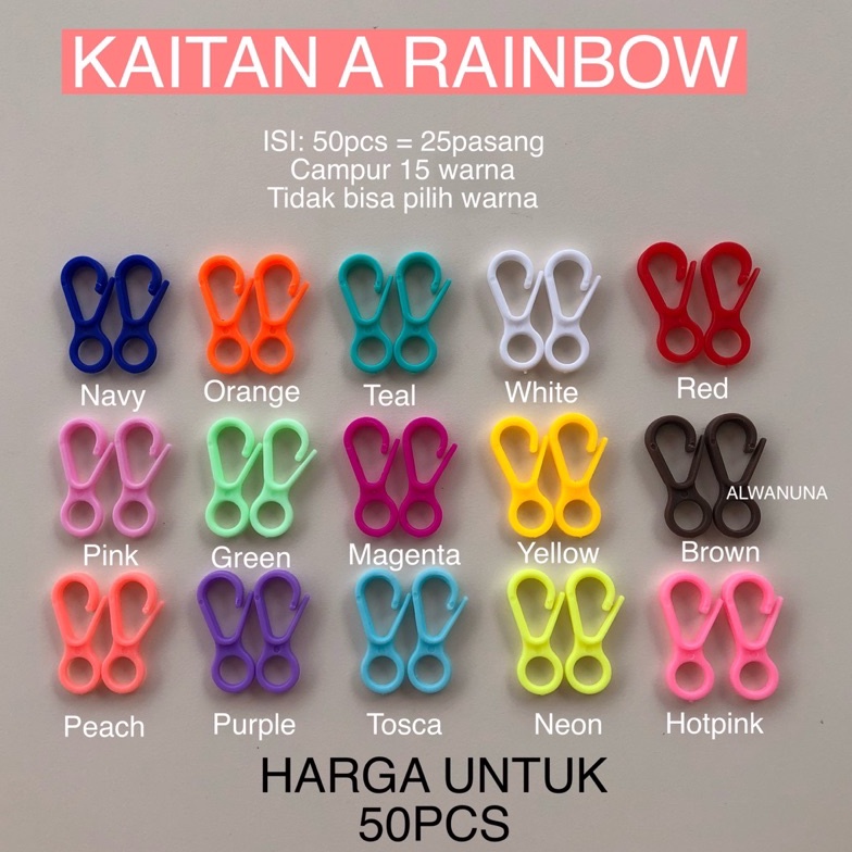 [KODE DYR8U] 50 pcs kaitan kokot udang lobster love claps gloves hook mask tali masker sensi pokana 