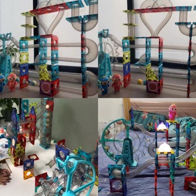 MUST HAVE MAGIC MAGNETIC BLOCKS MARBLE RUN MAINAN BALOK MAGNET 109 118 PCS TERBARU