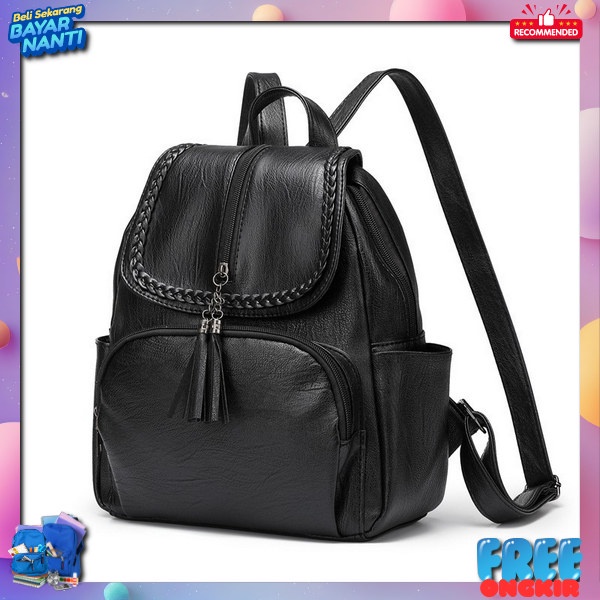 Taas Dewasa Premium Ransel Wanita Import Rensel Kantor Sekolah Tad Korea Style Bagpack Cewek Elegant