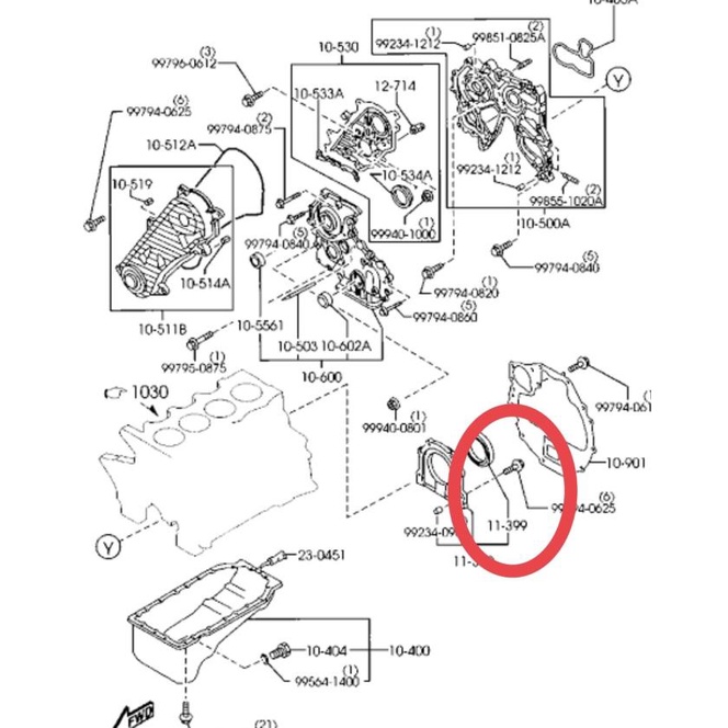 Seal Kruk As Belakang/Seal Oil Crankshaft Ford Ranger Ford Everest Ori