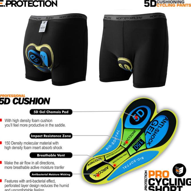 Celana sepeda Padding Gel Eprotection