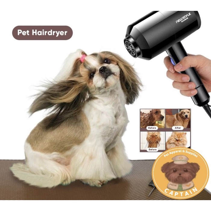 HAIR DRYER Hair Dryer Pet Blower Focat Pengering Bulu Anabul Anjing Kucing - Hitam(Y6R7) hair dryer 
