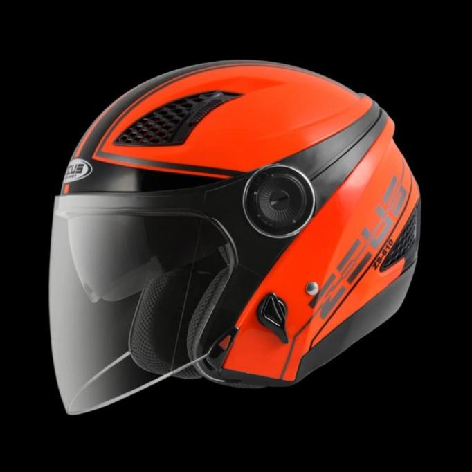 HELM HALF FACE ZEUS 610 FLUOR ORANGE 0017 BLACK