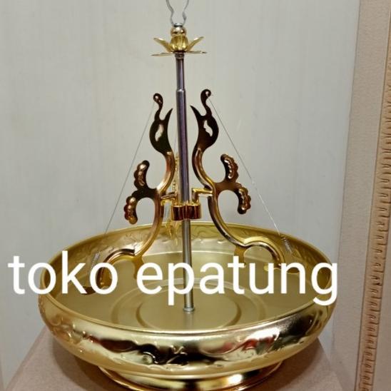 tempat hio lingkar tempat bakar dupa lingkar seri naga gold emas