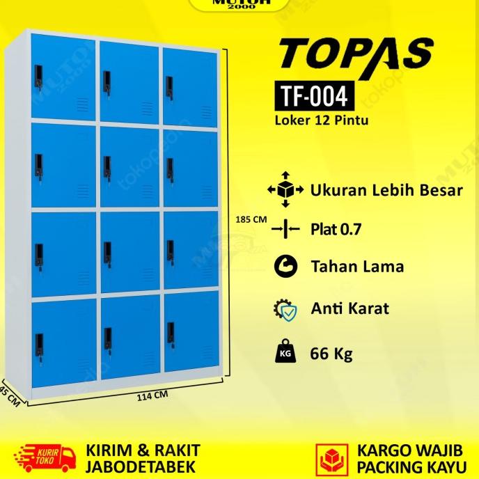 

Topas Tf-004 Loker Besi 12 Pintu Masuk Helem Locker 12 Doors Helm In Berkualitas