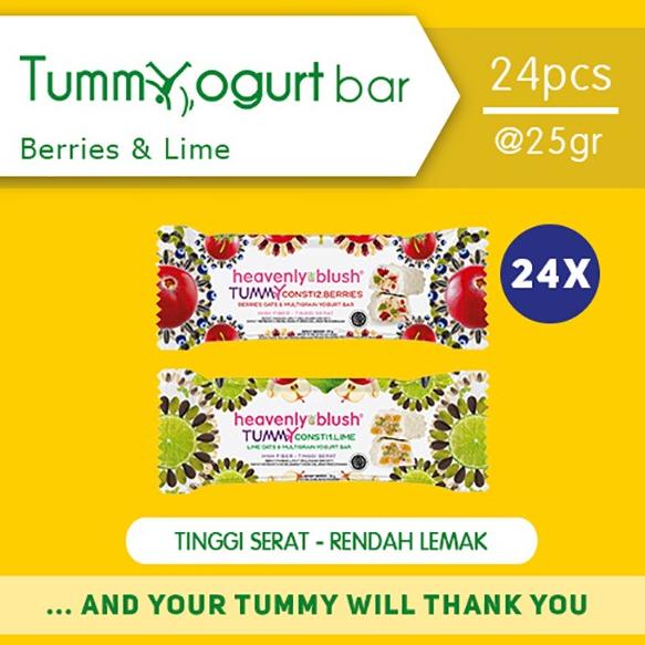 

[KODE 77] Yogurt Heavenly Blush Tummy Bar Berries dan Lime [24PX25GR]
