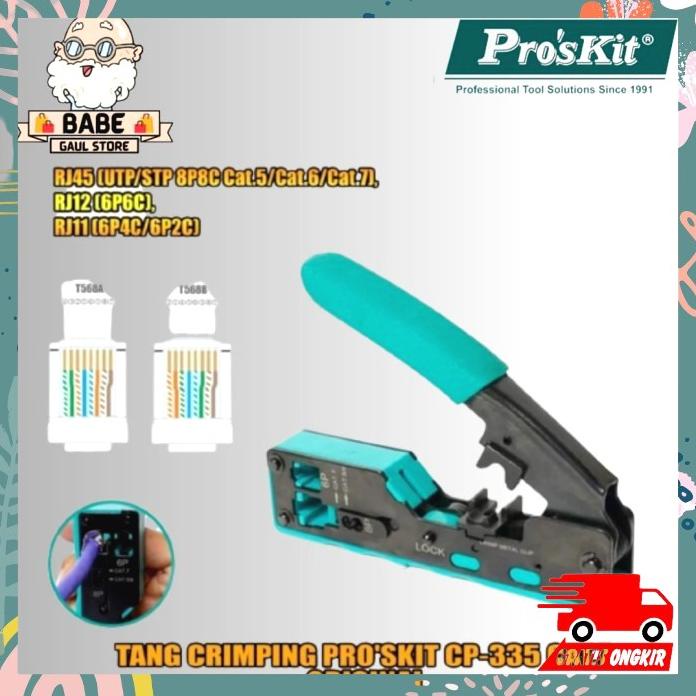 Tang Crimping Pro'Skit Cp-335 Cat.7 Modular Plug Crimping Tool Ori