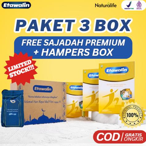 

[FREE HAMPERS] PAKET 3 BOX ETAWALIN - Paket Sembuh Susu Sendi Atasi Radang Sendi Nyeri Tulang Cegah Osteoporosis Osteoartritis Pengeroposan Tulang Susu Kambing Etawa Kesehatan Susu Bubuk Murni Original Ettawa 100% Ori Susu Asam Urat Etawalin Platinum Non