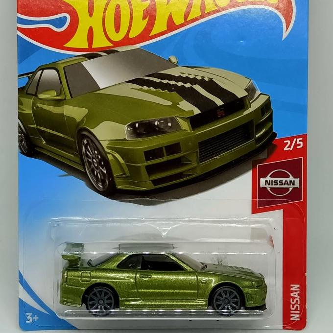 Hot Wheels Nissan Skyline GT-R R34 Hijau