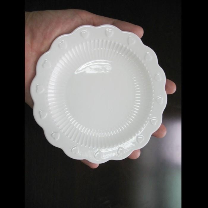 Terlaris Piring Kue Kecil Renda Bunga Keramik Import