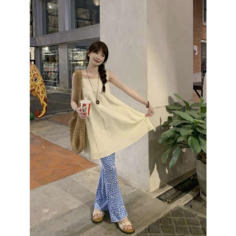 ☑✎♘dress summer beach sweet loose sleeveless shirt dress women s summer 2023 new skirt temperament vest dress