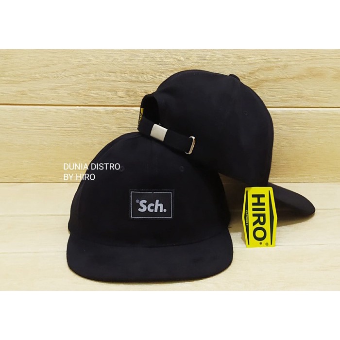 TOPI COWOK [COD] Snapback Bordir SCH- Pria- Keren - Hitam, All Size R6Z5 cod top seller termurah mur