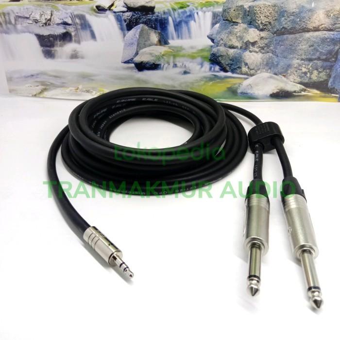 Kabel Audio aux Jack 3,5mm Stereo to 6,5mm 2 Akai Mono Canare