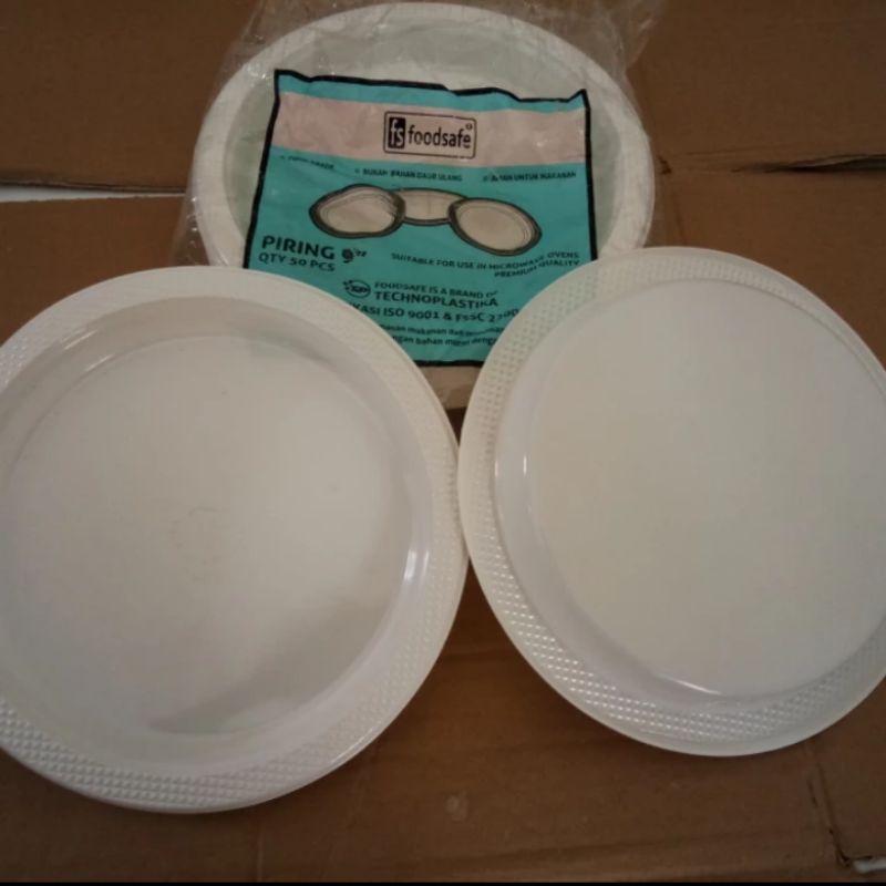Piring Plastik Besar P9 | Piring Makan Plastik | Piring Plastik Putih