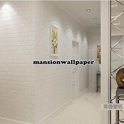 Wallpaper Dinding Bata Putih