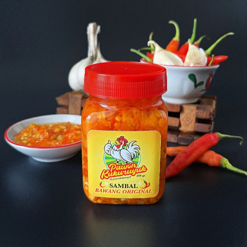 

PAWON KUKURUYUK Sambal Bawang Original Pedas Homemade Sambel Indonesia Nusantara Enak Gurih Asli