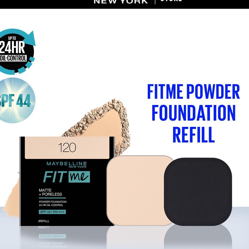 12.12 Brand Maybelline Fit Me 24HR Oil Control Powder Foundation Refill - Makeup Bedak Kosmetik ??