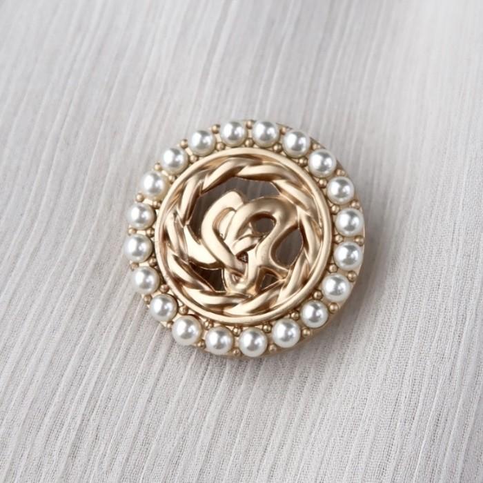 Terlaris Kancing Baju Pearl Mewah Blazer Gold 25Mm | 2,5 Cm