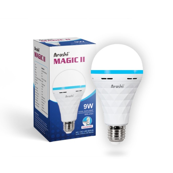 lampu LED darurat Arashi Magic II New Lampu LED Emergency 9 Watt 3 Mode(Q6U0) lampu emergency cas harga grosir awet gratis ongkir lampu emergency philips lampu darurat krisbow K4G5 lampu emergency led tahan lama 12 jam super terang lampu emergency hannoch