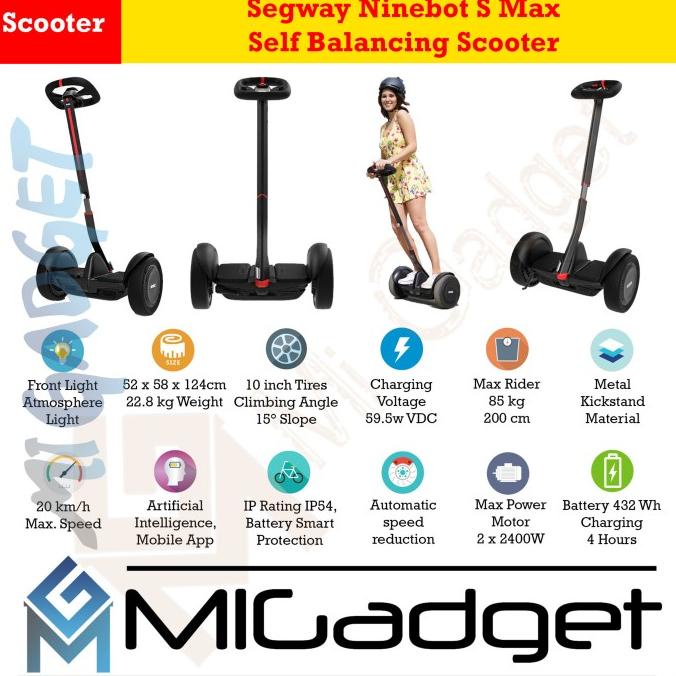 Hot Sale Segway Ninebot S Max Self Balancing Scooter Terbaru