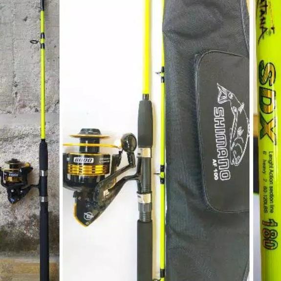 SET PANCING LAUT DENGAN JORAN FIBER KEKUATAN 120LBS SETARA 60KG