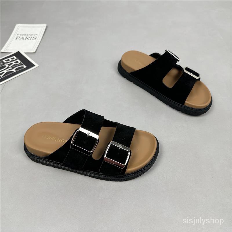 [✅BISA COD] #Sisjuly# Sandal wanita / pakaian luar wanita musim panas bagian bawah tebal sandal bern