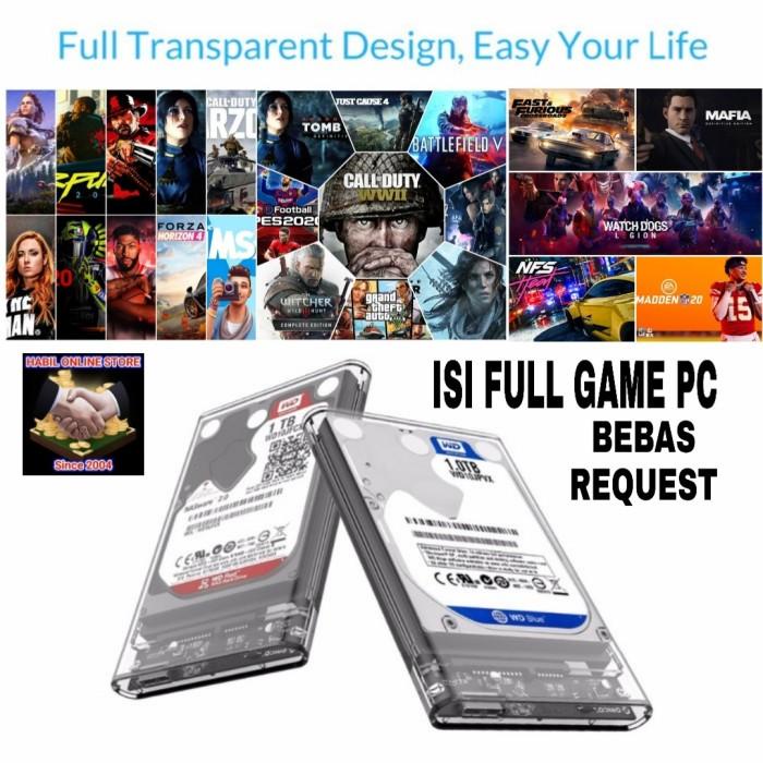Hardisk Hdd Eksternal Transparent 320Gb 500Gb 1Tb 2Tb Isi Full Game Pc