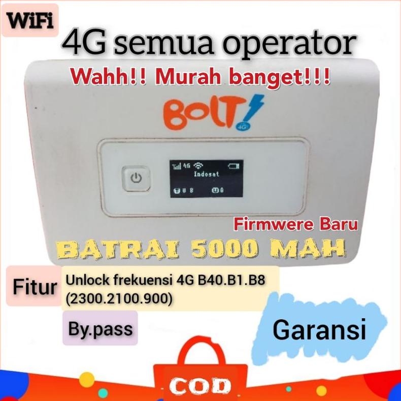 MODEM WIFI 4G UNLOCK ALL OPERATOR SUPORT BY.U / LIVE ON MODEM BOLT ORION 4G