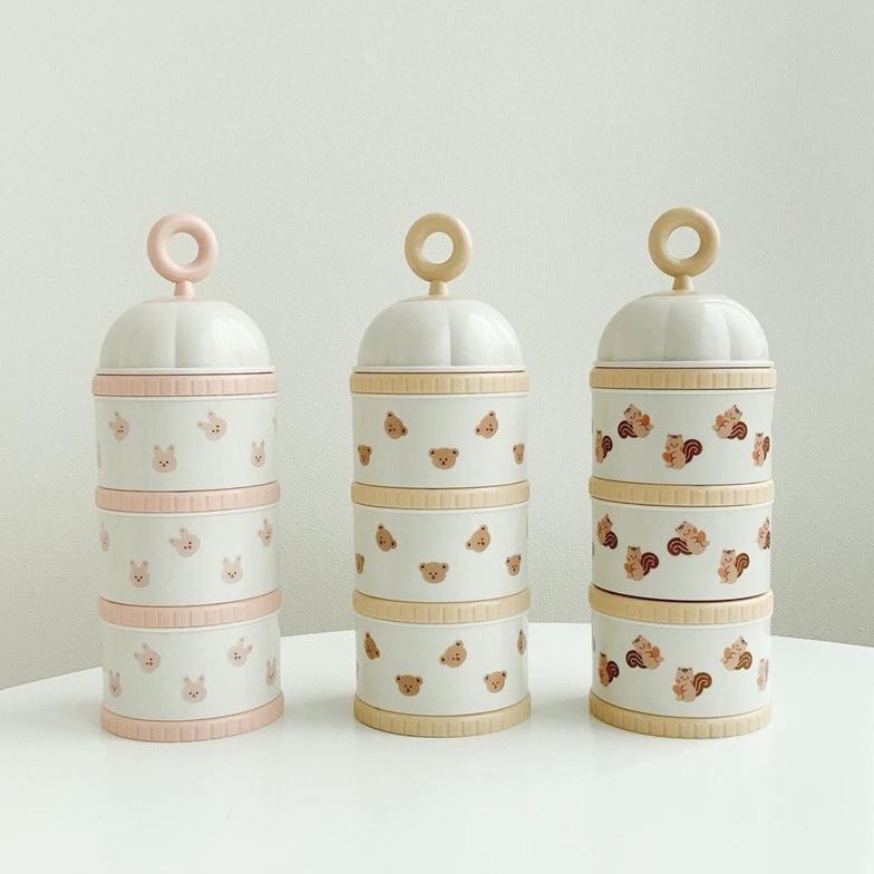 Promo Hari Ini Milk Powder Dispenser / Tempat Bubuk Sufor (3Tingkat)