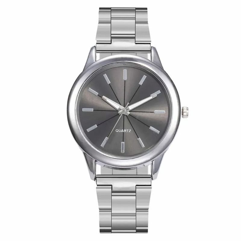 Jam Tangan Pria Wanita Stainliss Steel Quartz Kasual Formal Bisnis